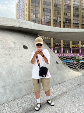 「plain-me（プレインミー）のアイテム（財布/小物）」を使った、堂本さん（レディース・156cm）の夏コーディネート