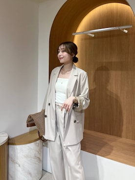 「Andemiu（アンデミュウ）のアイテム（バッグ）」を使った、andemiu_miyuさん（レディース・155cm）の春コーディネート