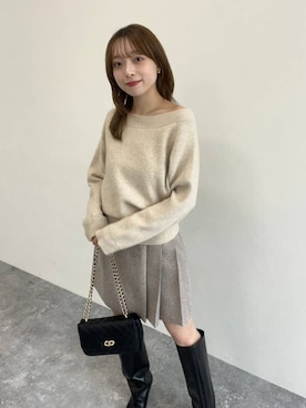 「Andemiu（アンデミュウ）のアイテム」を使った、andemiu_miyuさん（レディース・155cm）の秋コーディネート