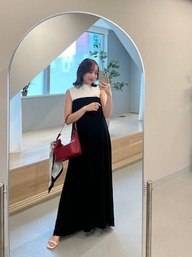 「Andemiu（アンデミュウ）のセパレートヒールサンダル664225（サンダル、ベージュ系）」を使った、andemiu_miyuさん（レディース・155cm）の夏コーディネート