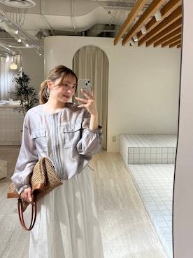 「Andemiu（アンデミュウ）のアイテム（バッグ）」を使った、andemiu_miyuさん（レディース・155cm）の春コーディネート