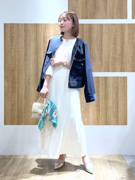 「Andemiu」｜「アイテム（ブルゾン）」を使った、andemiu_miyuさん（レディース・155cm）の春コーディネート
