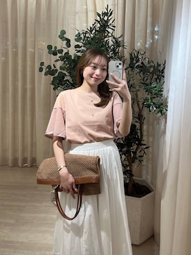 「Andemiu（アンデミュウ）のアイテム（バッグ）」を使った、andemiu_miyuさん（レディース・155cm）の春コーディネート