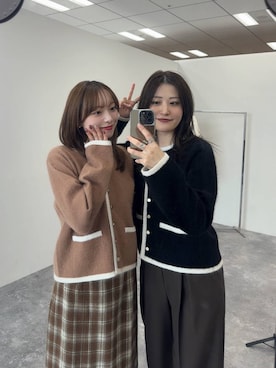 「Andemiu（アンデミュウ）のスクエアフラップバック592843（ハンドバッグ）」を使った、andemiu_miyuさん（レディース・155cm）の秋コーディネート