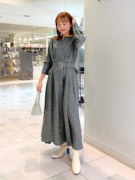 「アイテム（ワンピース/ドレス）」を使った、andemiu_miyuさん（レディース・155cm・20代）の秋コーディネート