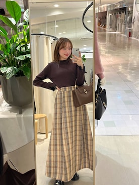 「Andemiu（アンデミュウ）のアイテム」を使った、andemiu_miyuさん（レディース・155cm）の秋コーディネート