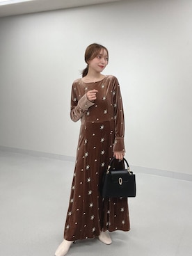 「アイテム（ワンピース/ドレス）」を使った、andemiu_miyuさん（レディース・155cm・20代）の秋コーディネート