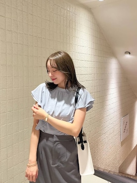 「アイテム（イヤリング）」を使った、andemiu_miyuさん（レディース・155cm）の夏コーディネート