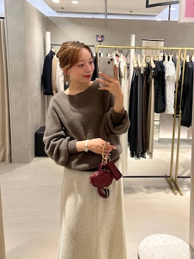 「アイテム（イヤリング）」を使った、andemiu_miyuさん（レディース・155cm・20代）の秋コーディネート