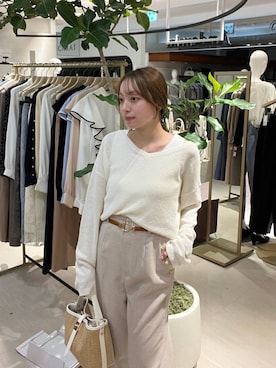 「Andemiu（アンデミュウ）のアイテム（バッグ）」を使った、andemiu_miyuさん（レディース・155cm）の春コーディネート