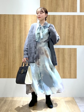 「ボウタイ」｜「アイテム（その他）」を使った、andemiu_miyuさん（レディース・155cm）の秋コーディネート