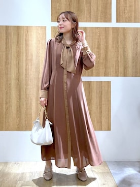 「アイテム（ワンピース/ドレス）」を使った、andemiu_miyuさん（レディース・155cm・20代）の秋コーディネート