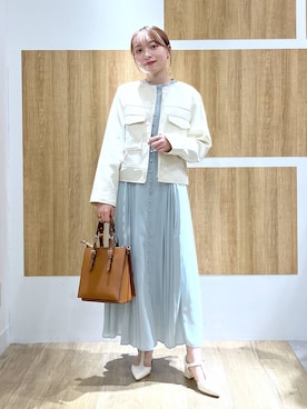 「Andemiu」｜「アイテム（ブルゾン）」を使った、andemiu_miyuさん（レディース・155cm）の春コーディネート