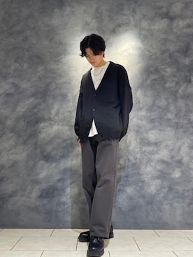 「ゆったりシルエット」｜「アイテム（アクセサリー）」を使った、Junyaさん（メンズ・175cm）の春コーディネート