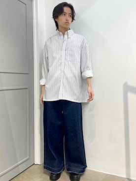 「re_k by JUNRED（レクバイジュンレッド）のアイテム（トップス）」を使った、Junyaさん（メンズ・175cm）の春コーディネート
