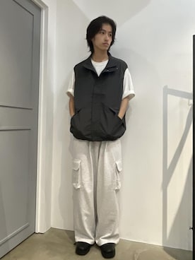 「re_k by JUNRED（レクバイジュンレッド）のアイテム（カーゴパンツ）」を使った、Junyaさん（メンズ・175cm）の秋コーディネート