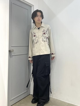 「JUNRED（ジュンレッド）のアイテム（ローファー）」を使った、Junyaさん（メンズ・175cm）の春コーディネート