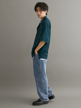 「re_k by JUNRED（レクバイジュンレッド）のアイテム（デニムパンツ）」を使った、Junyaさん（メンズ・175cm）の夏コーディネート