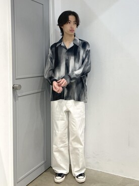 「re_k by JUNRED（レクバイジュンレッド）のアイテム（デニムパンツ）」を使った、Junyaさん（メンズ・175cm）の冬コーディネート
