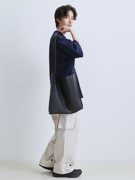 「JUNRED（ジュンレッド）のアイテム（バッグ）」を使った、Junyaさん（メンズ・175cm）の春コーディネート