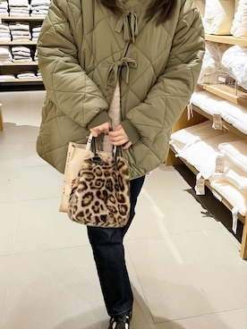「BeAMS DOT（ビームスドット）のアイテム（ジャケット/アウター）」を使った、ineさん（レディース・154cm）の冬コーディネート