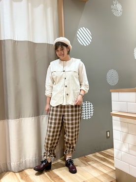 「rps（アールピーエス）のアイテム（ハンチング/ベレー帽）」を使った、もっちゃんさん（レディース・163cm）の秋コーディネート