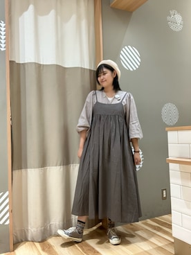 「rps（アールピーエス）のアイテム（ハンチング/ベレー帽）」を使った、もっちゃんさん（レディース・163cm）の夏コーディネート