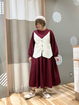 「rps（アールピーエス）のアイテム（ハンチング/ベレー帽）」を使った、もっちゃんさん（レディース・163cm）の秋コーディネート