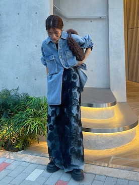 「Ungrid（アングリッド）のアイテム（シャツ/ブラウス）」を使った、suyako ogawaさん（レディース・156cm）の秋コーディネート