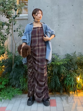 「アイテム（ワンピース/ドレス）」を使った、suyako ogawaさん（レディース・156cm・30代）の秋コーディネート