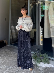 Htage】バックオープンオフショルスウェット｜アングリッド（Ungrid