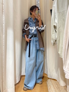 「Ungrid（アングリッド）のアイテム（カーディガン/ボレロ）」を使った、suyako ogawaさん（レディース・156cm）の秋コーディネート