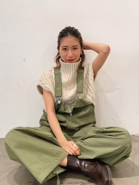 「アイテム（つなぎ/オールインワン）」を使った、suyako ogawaさん（レディース・155cm）の夏コーディネート