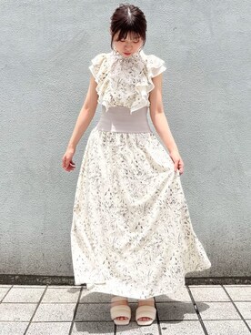 dazzlin（ダズリン）の「ラインアートリブノースリワンピース ...