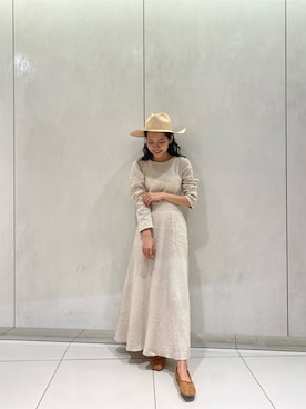 「Ungrid（アングリッド）のバックリボンフレアワンピース（ワンピース）」を使った、大橋琴乃さん（レディース・165cm）の春コーディネート