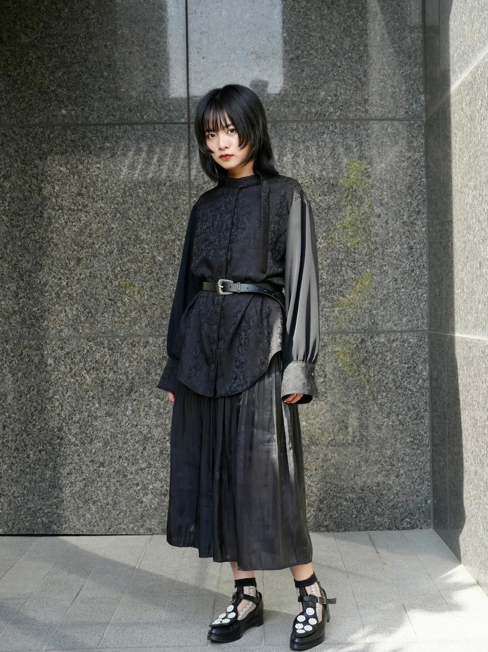 「black、HARE、黑色、Tokyo bopper」｜「TOKYO BOPPERのアイテム（その他シューズ、ブラック系）」を使った、💚HSUAN💚さん（レディース・159cm）の冬コーディネートの1枚目の写真