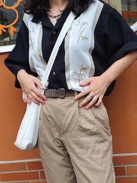 「咖啡廳」｜Yvonneさん（レディース・161cm）の夏コーディネート