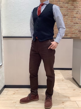 BRICK HOUSE by Tokyo Shirts 前橋けやきウォーク店さん（メンズ・170cm）の冬コーディネート