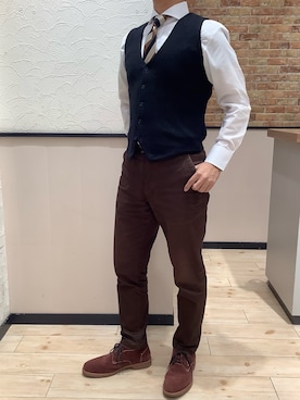 BRICK HOUSE by Tokyo Shirts 前橋けやきウォーク店さん（メンズ・170cm）の冬コーディネート
