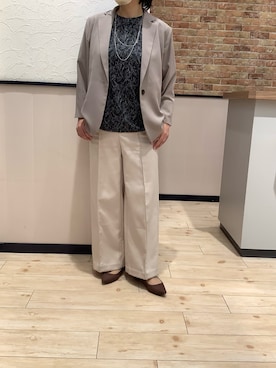「BRICK HOUSE by TOKYO SHIRT」｜「アイテム（ジャケット/アウター）」を使った、BRICK HOUSE by Tokyo Shirts 前橋けやきウォーク店さん（レディース・156cm）の春コーディネート
