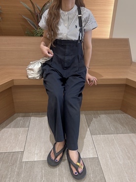 「CIAOPANIC TYPY（チャオパニックティピー）のアイテム（オールインワン・サロペット）」を使った、lllmoiyさん（レディース・161cm）の夏コーディネート