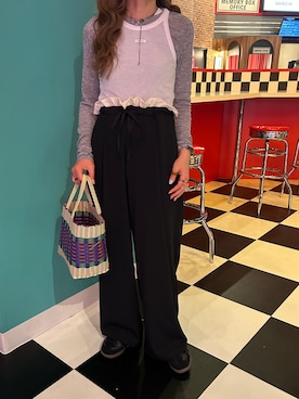 「tiptop（ティップトップ）のアイテム（パンツ）」を使った、lllmoiyさん（レディース・161cm）の春コーディネート