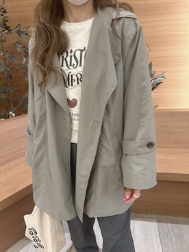 「reca（レカ）のアイテム（トレンチコート）」を使った、lllmoiyさん（レディース・161cm）の冬コーディネート