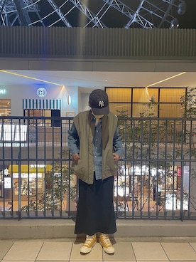 「CIAOPANIC TYPY（チャオパニックティピー）のアイテム（MA-1）」を使った、lllmoiyさん（レディース・161cm）の冬コーディネート