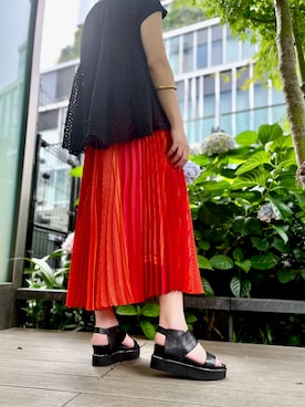 「UNITED NUDE（ユナイテッドヌード）のアイテム」を使った、UNITED NUDEさん（レディース・155cm）の夏コーディネート