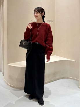 「アイテム（ローファー）」を使った、kon_lemageさん（レディース・158cm）の秋コーディネート