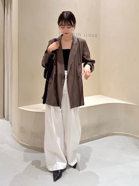 「アイテム（ジャケット/アウター）」を使った、kon_lemageさん（骨格ウェーブ・レディース・158cm）の秋コーディネート