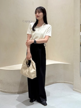 「アイテム（Tシャツ/カットソー）」を使った、kon_lemageさん（レディース・158cm）の夏コーディネート