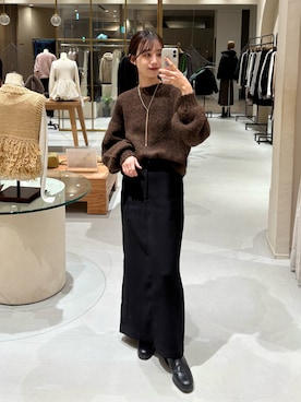 「アイテム（ブーツ）」を使った、kon_lemageさん（レディース・158cm）の冬コーディネート