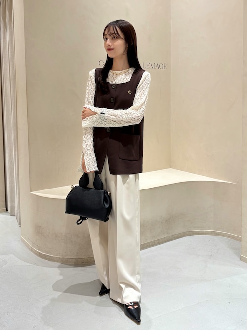 トップス CAPRICIEUX LE'MAGE CAPRICIEUX LE'MAGE｜【前後2WAY/オケージョンにも◎】レースU